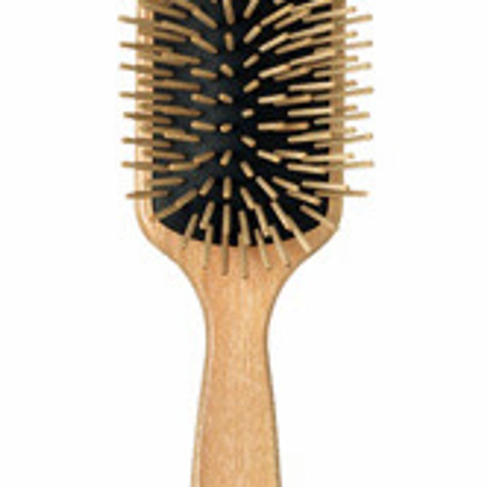 Avis Grande brosse rectangulaire en bois de frêne naturel Picots