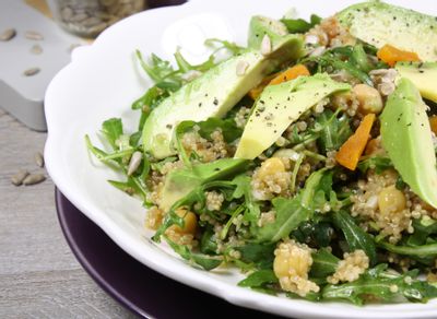Salade gourmande de quinoa à l’avocat