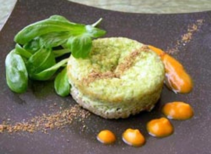 Timbale au fonio, coulis courge et cannelle FemininBio