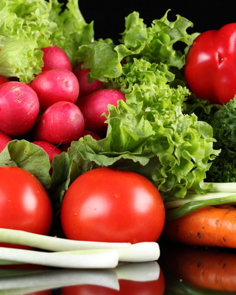 tomate, salade, poivron, radis, légumes 