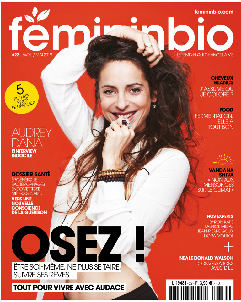 Couverture femininbio magazine 22 audrey dana 