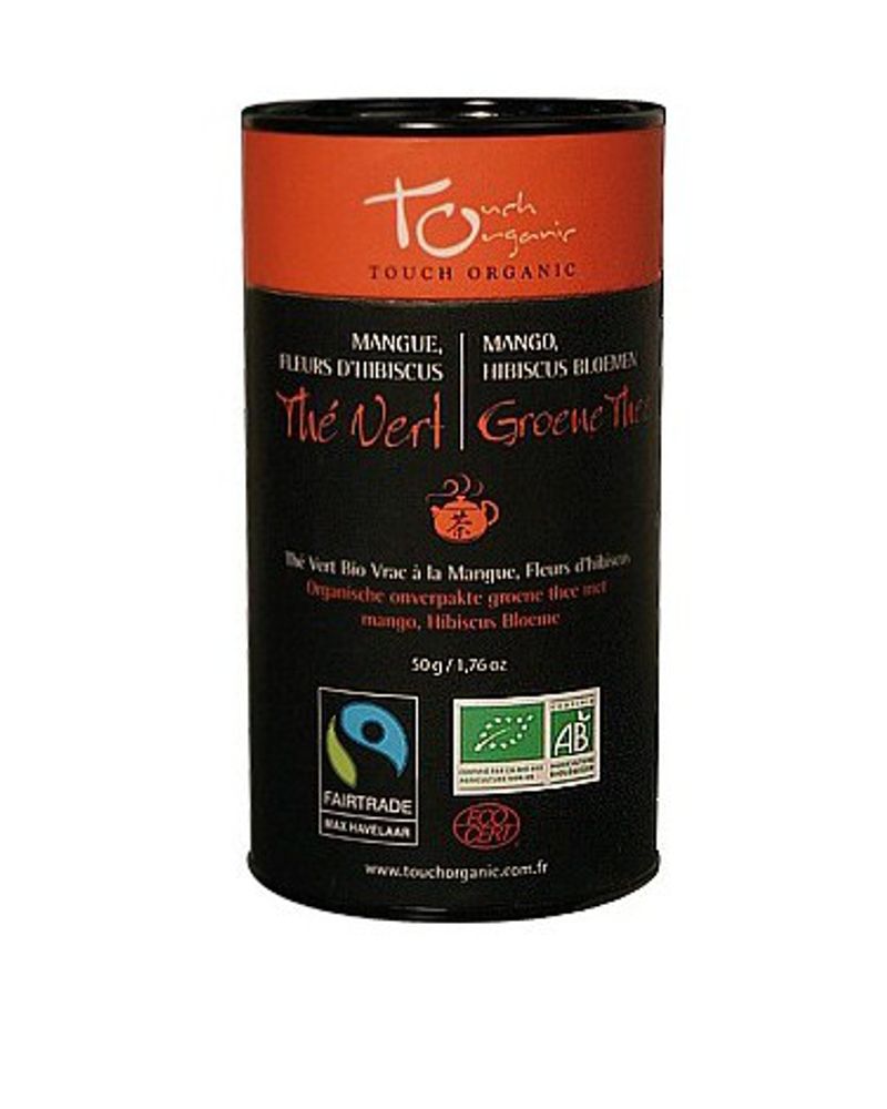 Le thé vert mangue-hibiscus de Touch Organic 