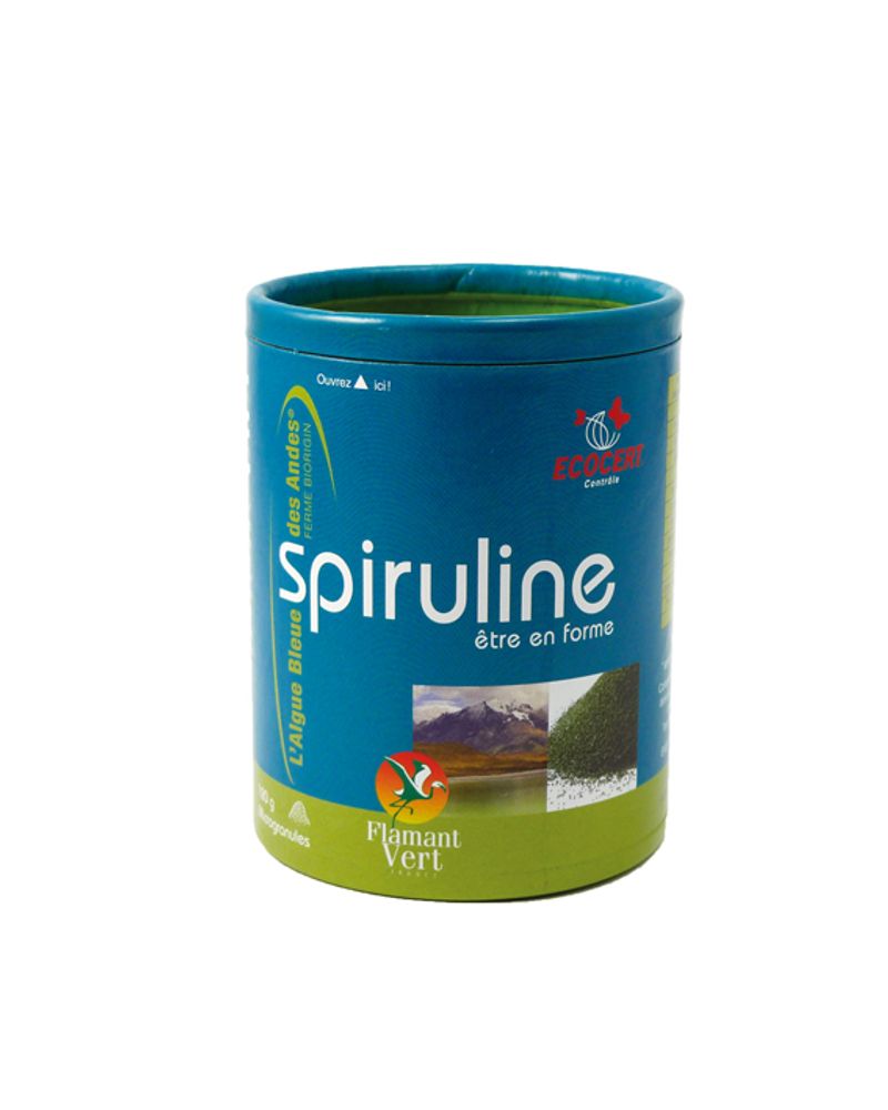 Spiruline 500 mg Ecocert 500 comprimés FLAMANT VERT