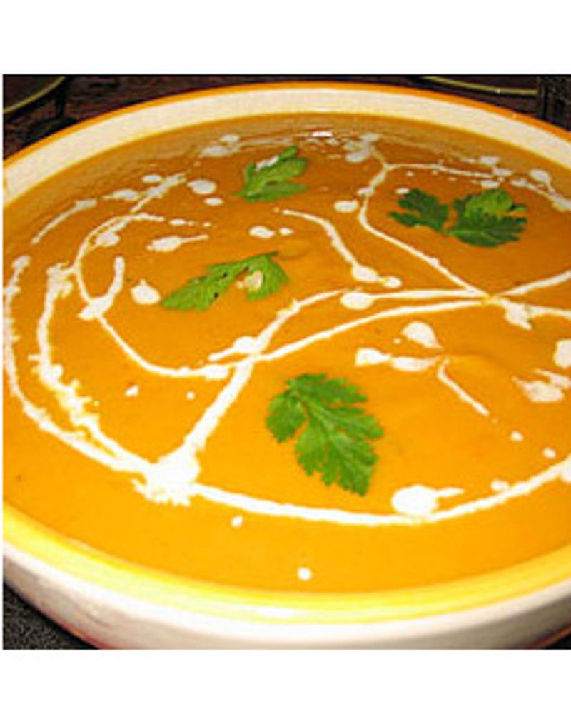 Soupe de carotte au lait de coco par Amandine Geers