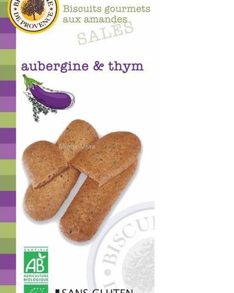 Biscuits apéritif à l’aubergine et au thym de La Biscuiterie de Provence
