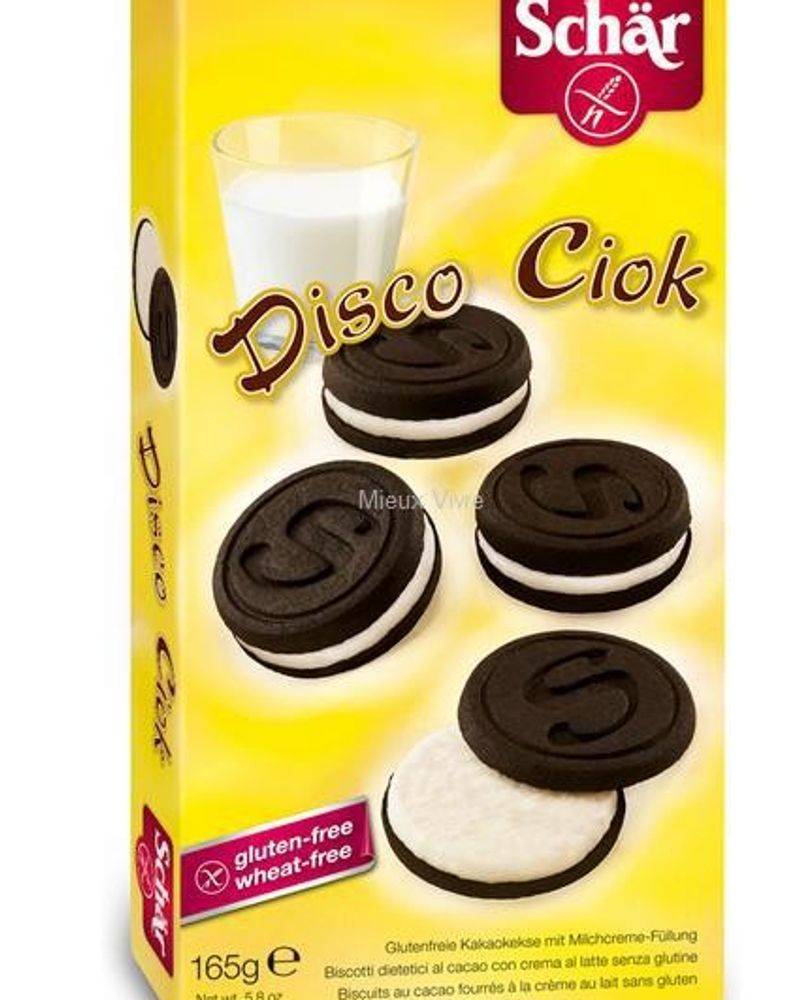 Biscuits disco Ciok au cacao de Schär 