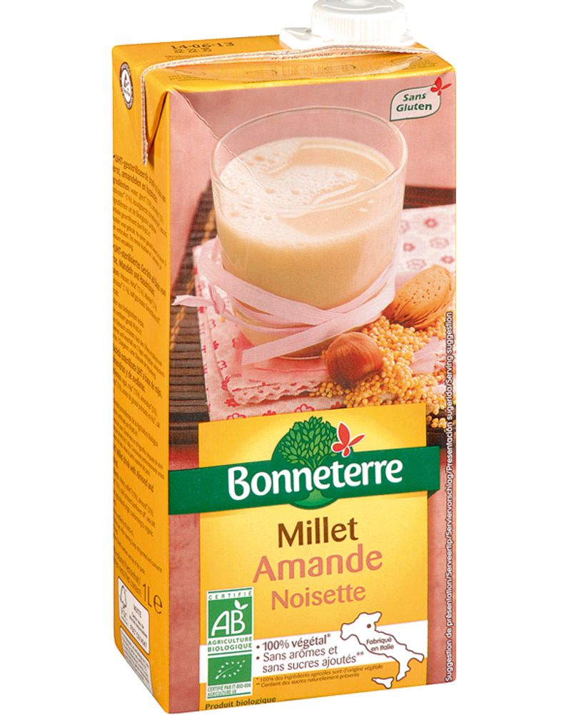 Boisson millet amande noisette - Bonneterre