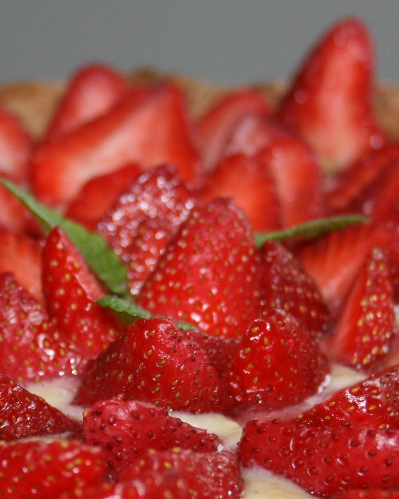 Tarte aux fraises et à la crème pâtissière par La Demoiselle d'Octobre