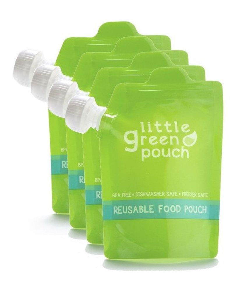 Little green pouch gourdes réutilisables