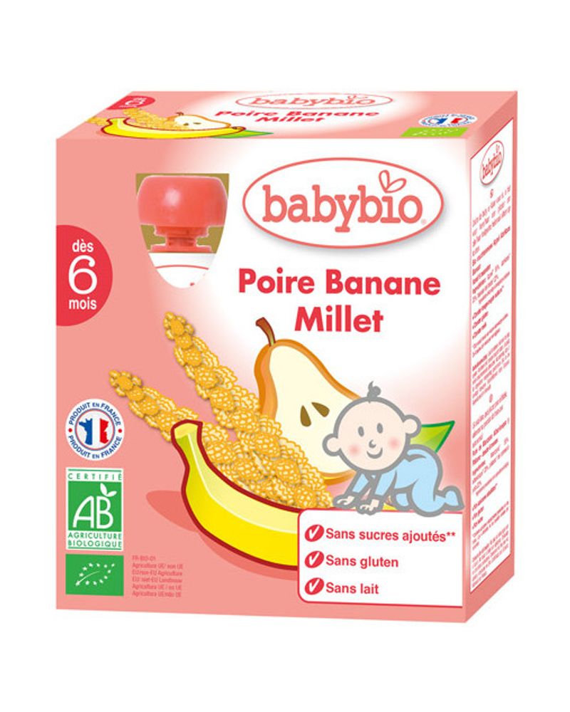 Babybio gourdes millet banane 