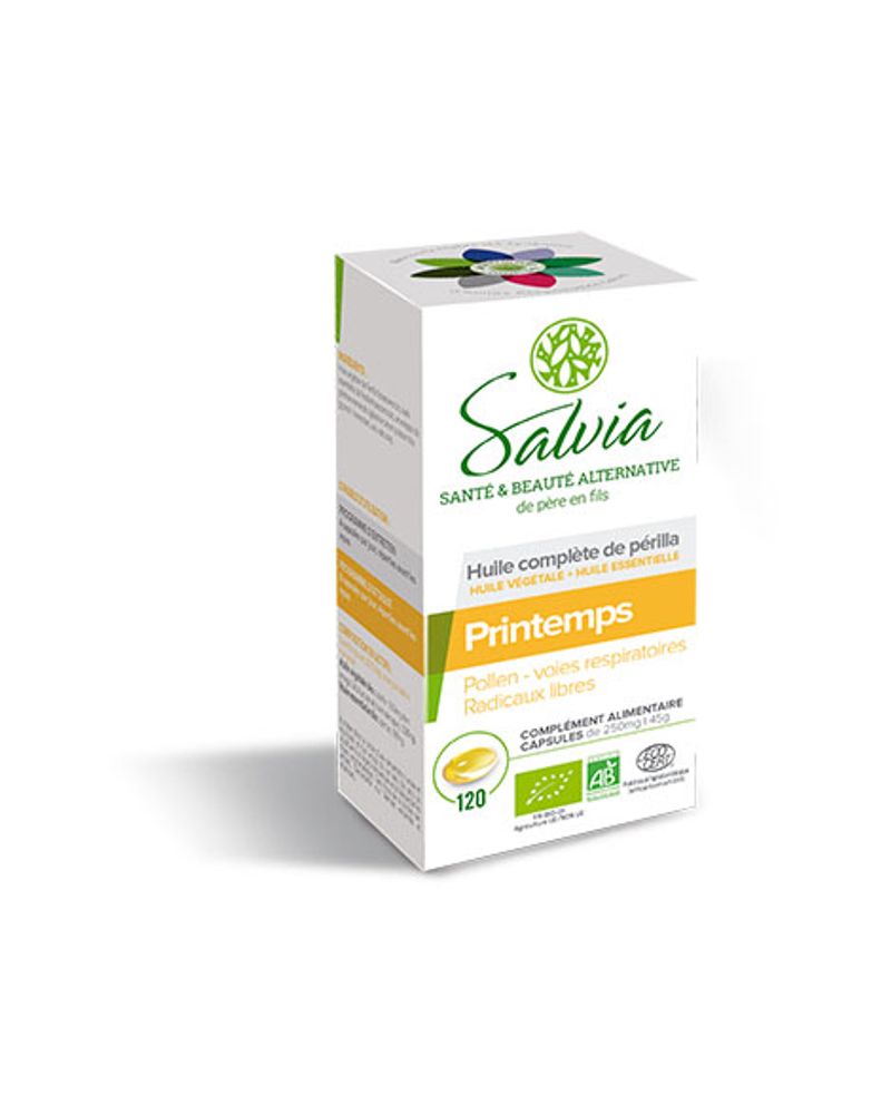 Salvia, huile complète de périlla en capsules