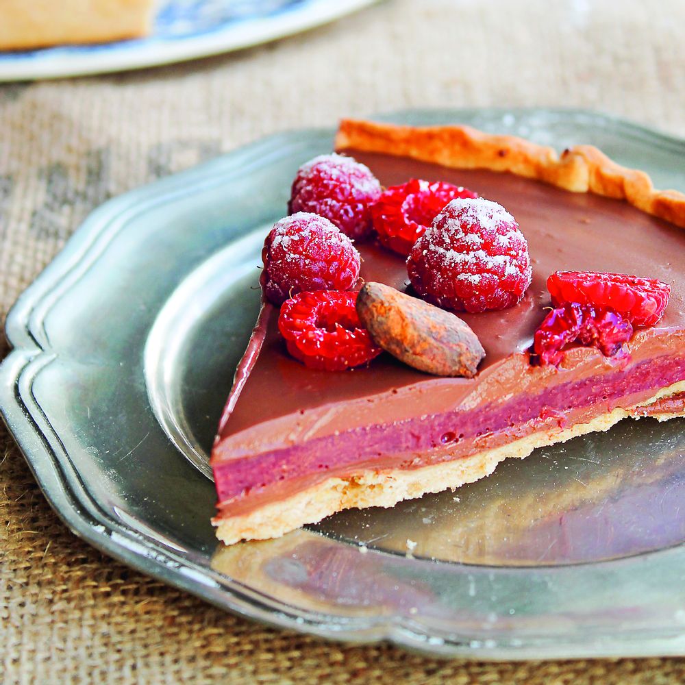Tarte Vegan Au Chocolat Et Gelee De Framboise Femininbio
