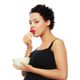 Enceinte femme manger fraise
