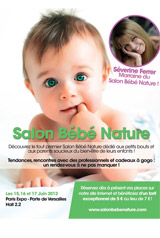 Le Salon bébé nature, s'installe les 15-16 et 17 juin 2012 à Paris